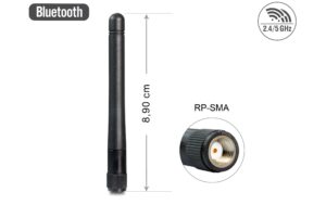Delock WLAN 802.11 ac Antenne RP-SMA St 3 dBi, omni, starr, spritzwassergeschützt