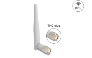 Delock WiFi 7 Antenne TNC Stecker 2 - 3 dBi 3 dBi, omni, mit Kippgelenk, grau