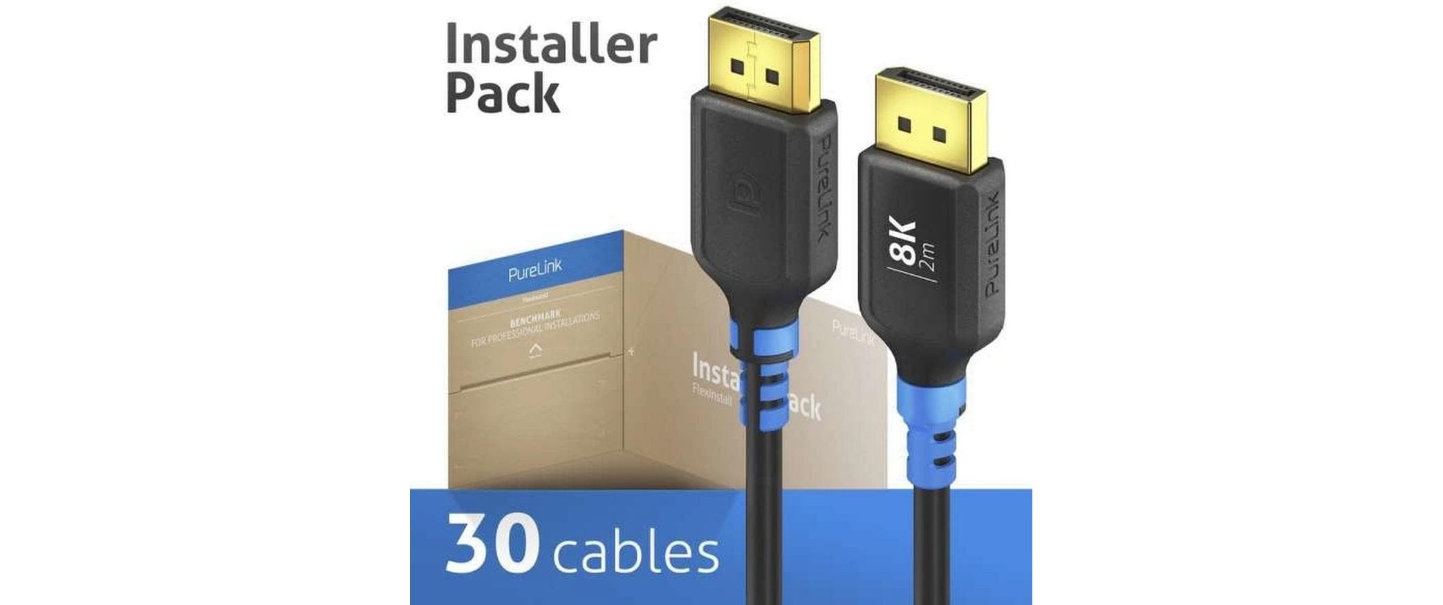 FlexInstall DP Kabel 8K, 2.0m, 30 Stk DP 1.4, 32.4Gbps, InstallerPack kaufen Schweiz | Mediatech.ch