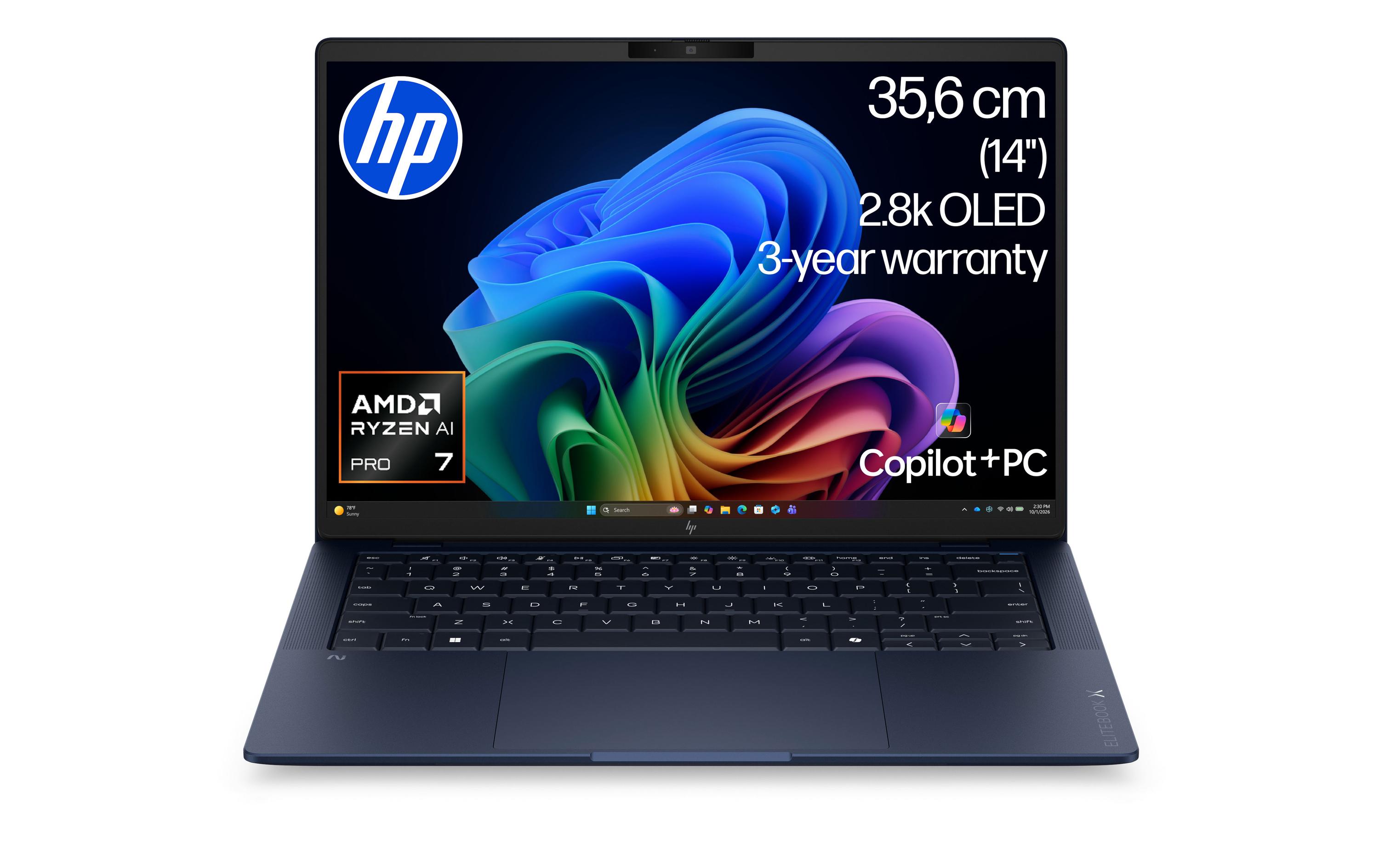 HP EB X G2a 14 NGAI,RAI7P 450,32,512 14 2.8k OL500 AG,no PS,W11P,Blue,2Y Ons