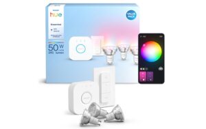 Philips Hue Basis Starter-Set 3 smarte Lampen GU10 345lm Dimmer Switch