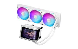 Asus ROG RYUO IV 360 ARGB WHT Liquid CPU Cooler, LCD, 3x120mm ARGB