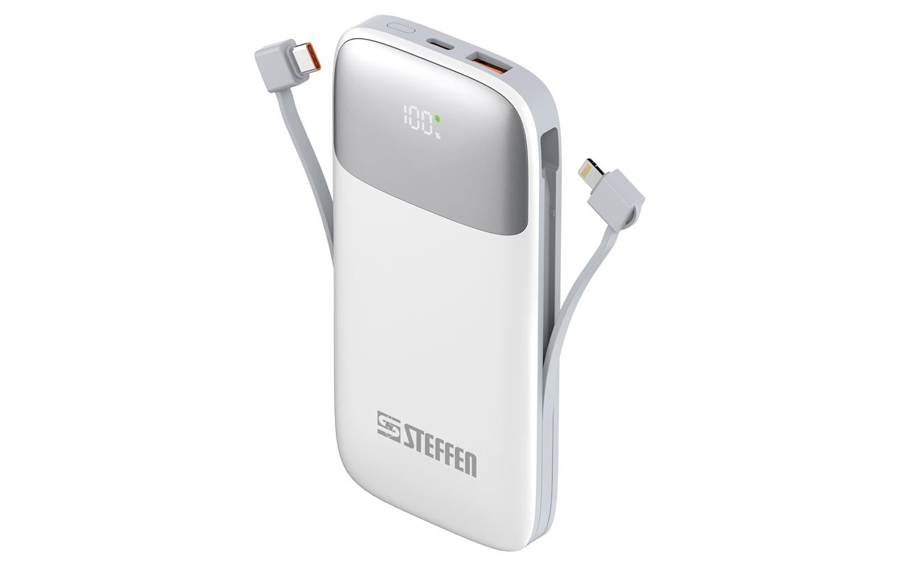 2155033 - Mediatech Steffen Powerbank 20W PD3.0 5V-12V, USB-C max 20W / USB-A max 22.5W kaufen Schweiz | Mediatech.ch