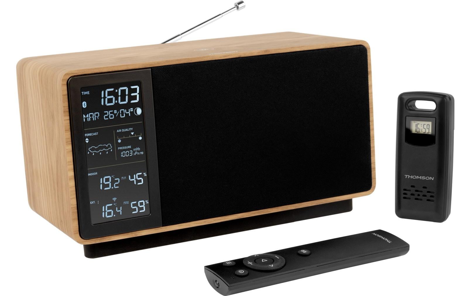 Thomson WS202 Schwarz/Holz, Speaker und Wetterstation kaufen Schweiz | Mediatech.ch