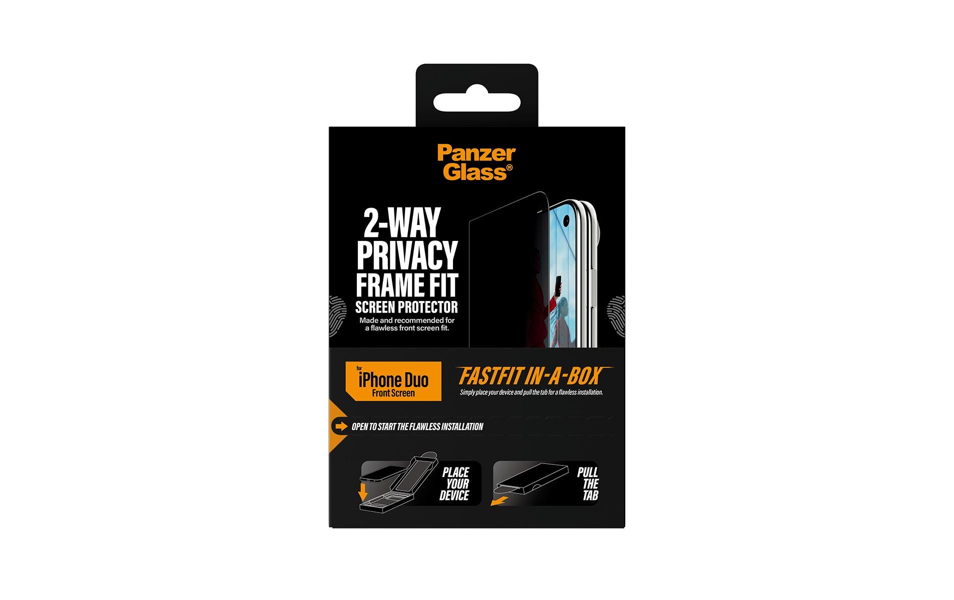 2158211_1 - Mediatech PANZERGLASS 2W Privacy Glass - UWF, FF iPhone Duo (Outside)