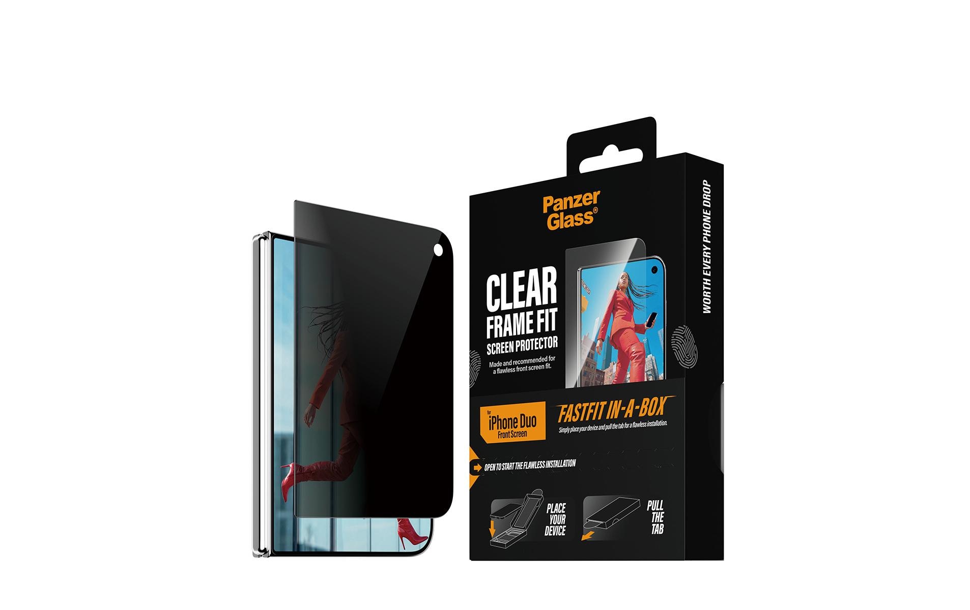2158211_4 - Mediatech PANZERGLASS 2W Privacy Glass - UWF, FF iPhone Duo (Outside)