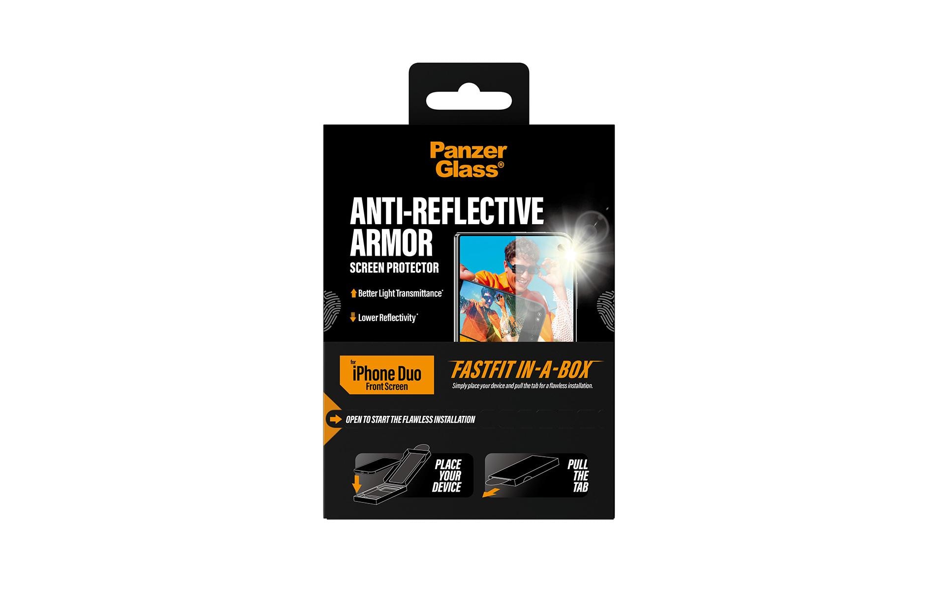 2158219_1 - Mediatech PANZERGLASS Anti-Reflective Glass - FF iPhone Duo (Outside)