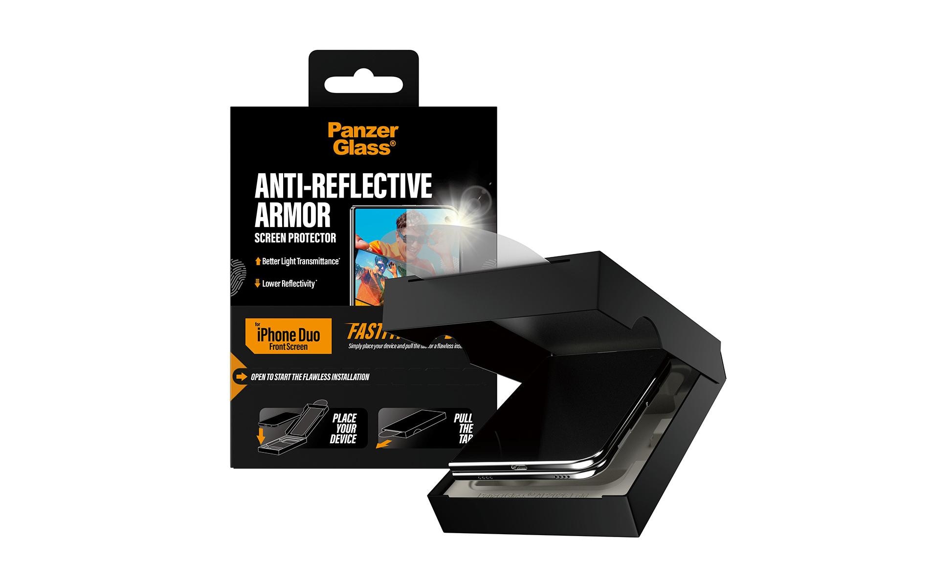 2158219_3 - Mediatech PANZERGLASS Anti-Reflective Glass - FF iPhone Duo (Outside)