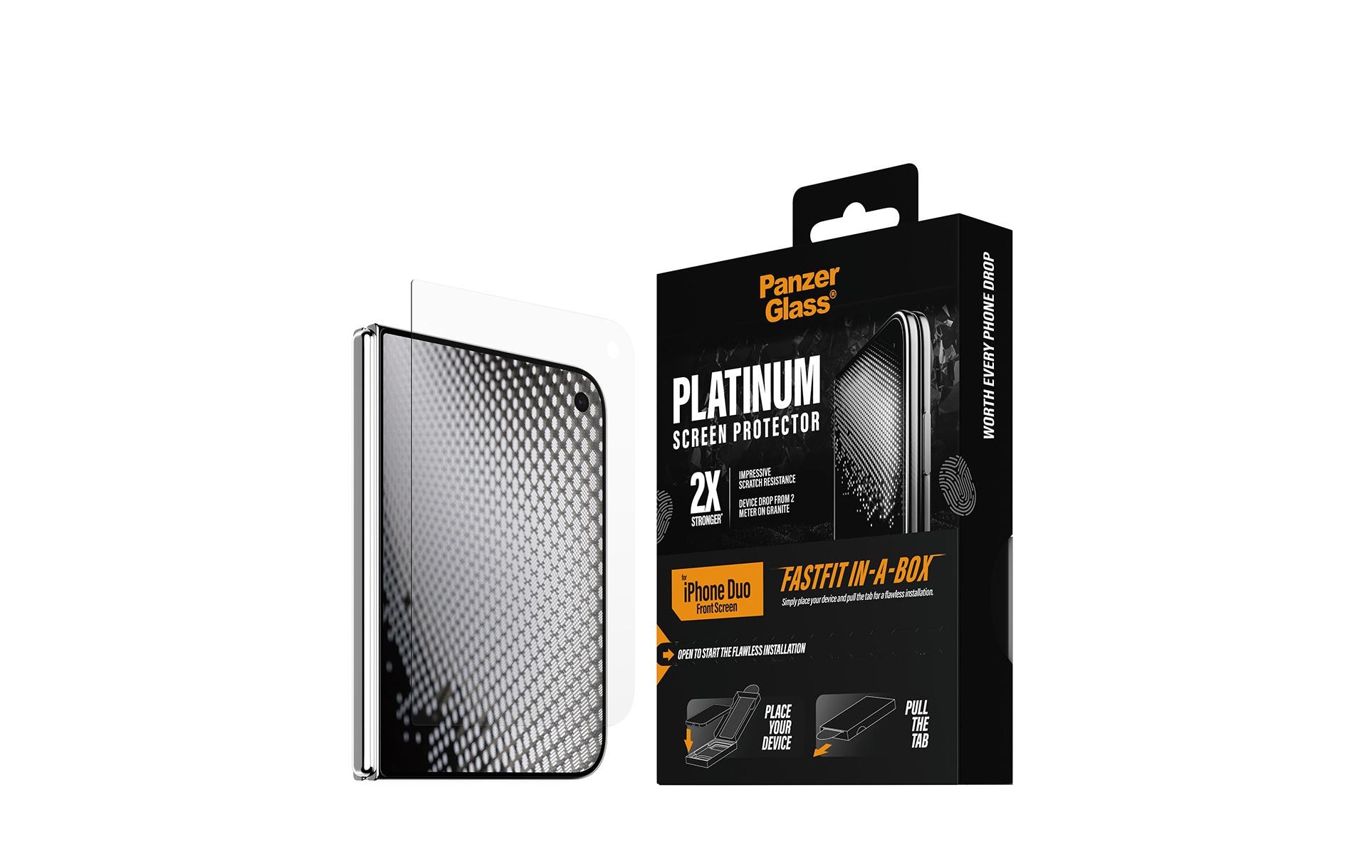 2158248_3 - Mediatech PANZERGLASS Platinum Glass - FF iPhone Duo (Outside)