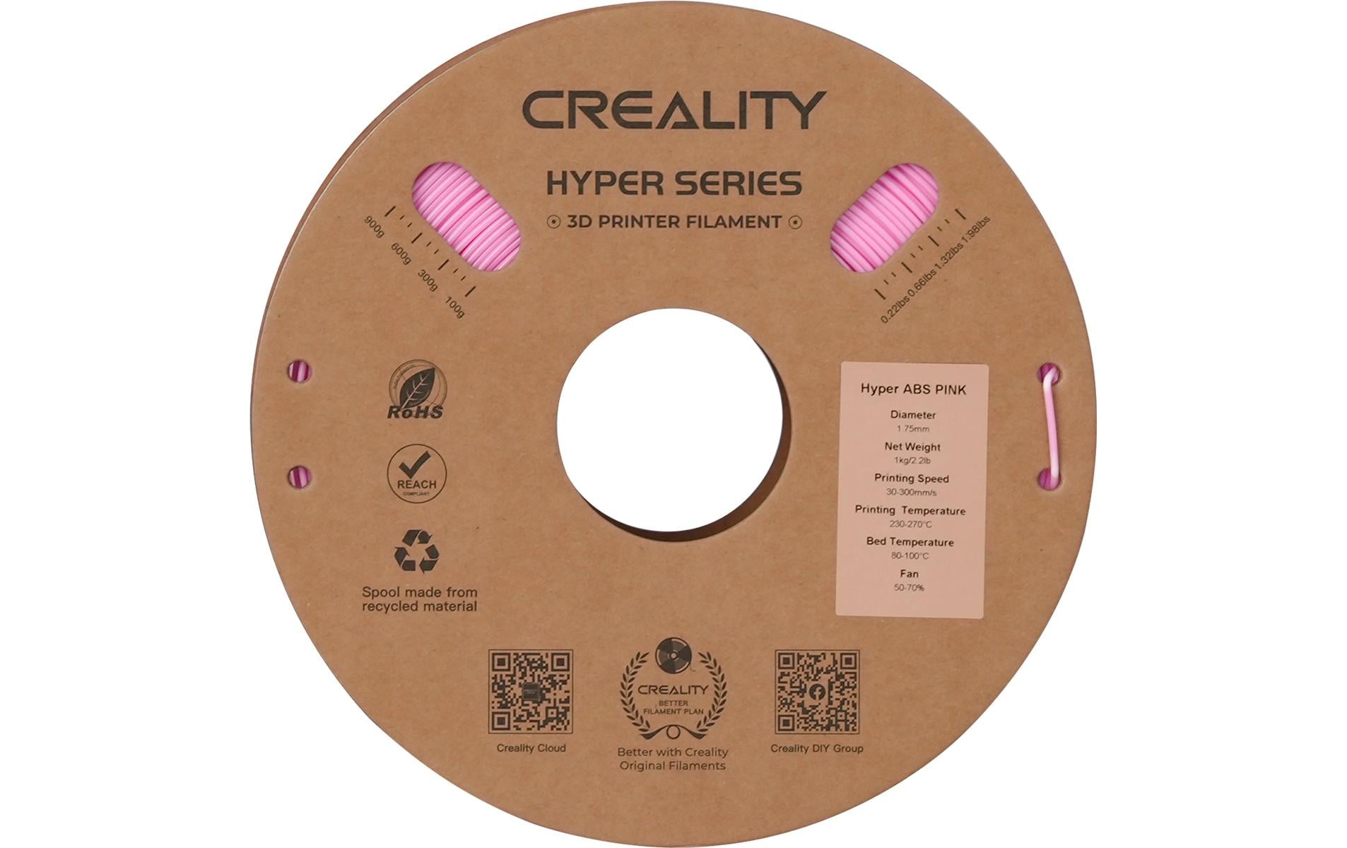 Creality Hyper ABS Filament Pink Schnelles ABS Druckfilament 1kg kaufen Schweiz | Mediatech.ch