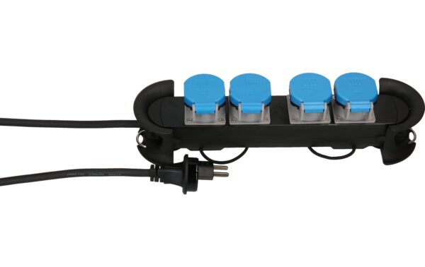 Steckdosenleiste Construct Line 4x Typ 23 IP55 schwarz/blau 5m