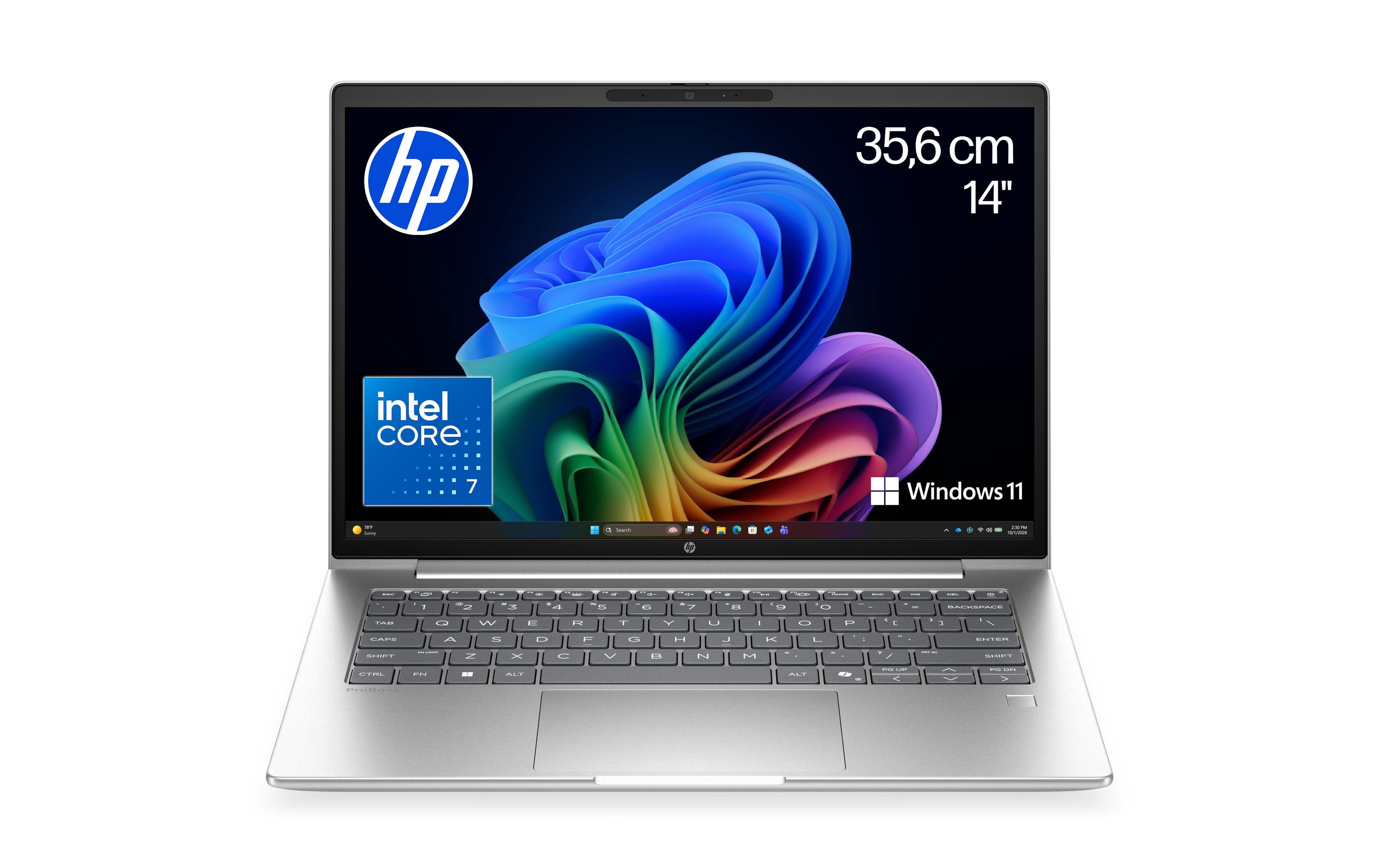 HP ProBook 4 G2i 14,U7 350,32GB,1TB 14 WUXGA 400 AG,5MP IR Cam,BL,W11P,2Y P&R