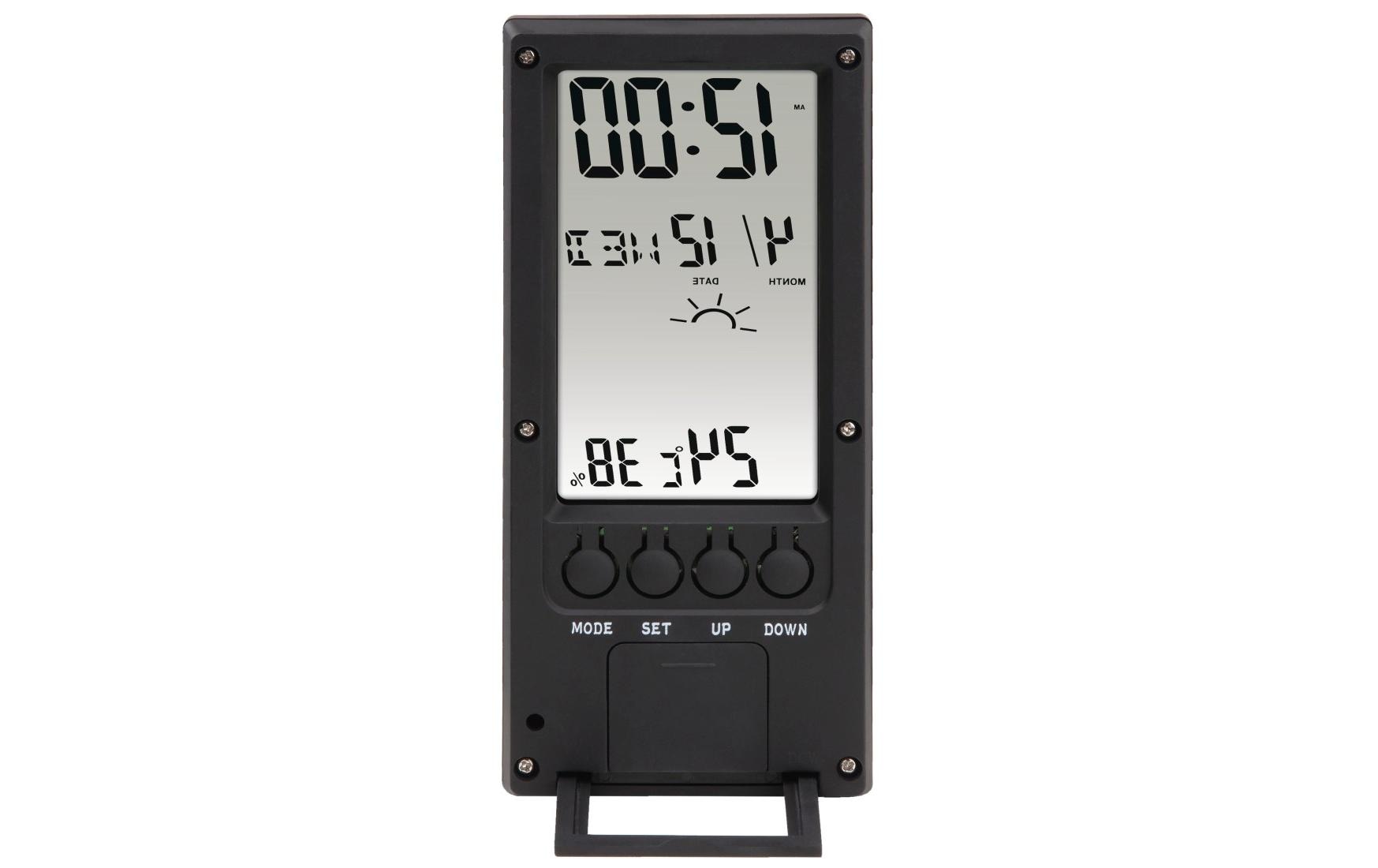 2160385_2 - Mediatech Hama Thermometer/Hygrometer TH-140, mit Wetterindikator, Schwarz