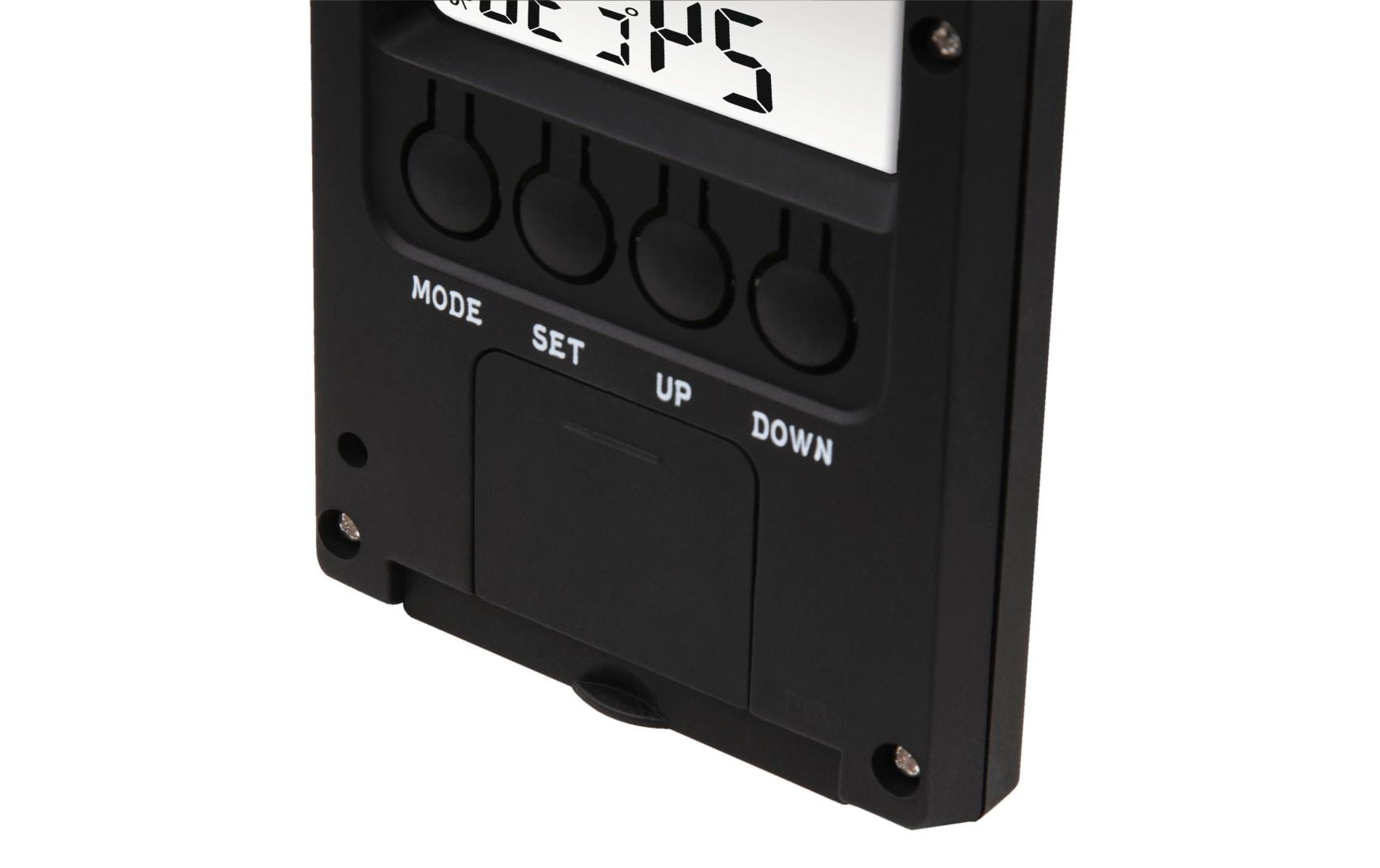 2160385_3 - Mediatech Hama Thermometer/Hygrometer TH-140, mit Wetterindikator, Schwarz