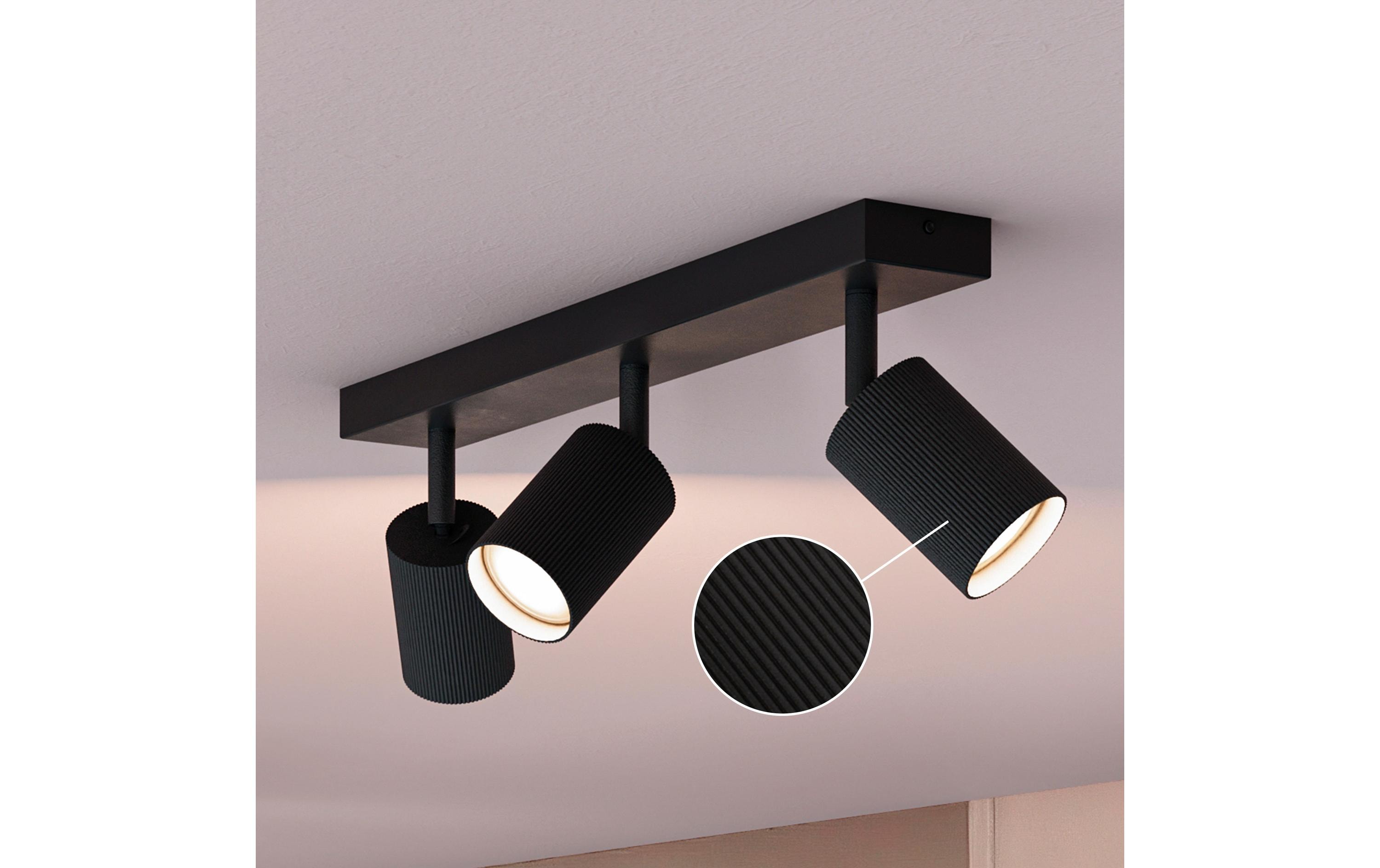 2162649_2 - Mediatech Philips Wyatt Aufbauspot 3er Balken ohne Leuchtmittel GU10, schwarz