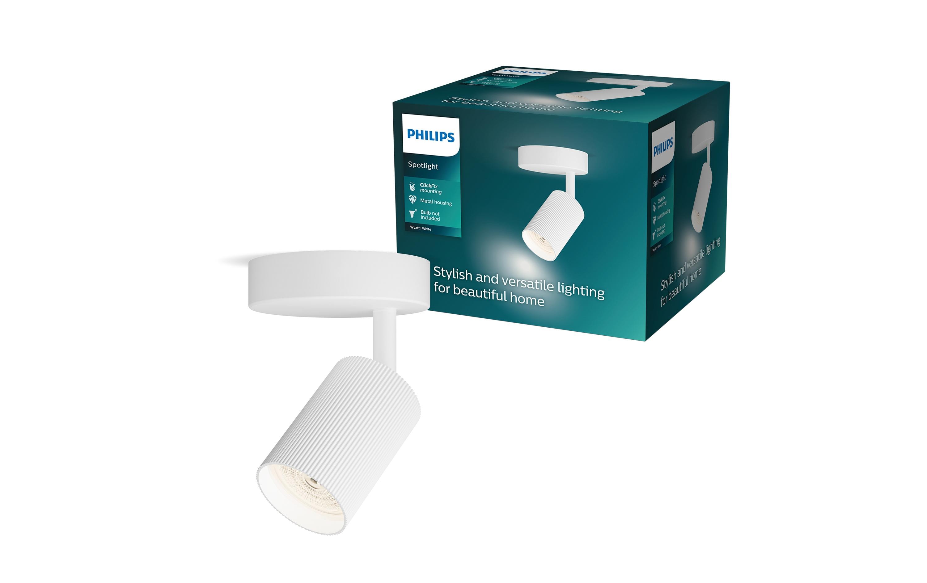 Philips Wyatt Aufbauspot 1er ohne Leuchtmittel GU10, weiss kaufen Schweiz | Mediatech.ch