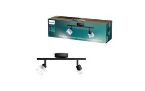 Philips Horen Aufbauspot 2x5W ohne Leuchtmittel GU10, schwarz