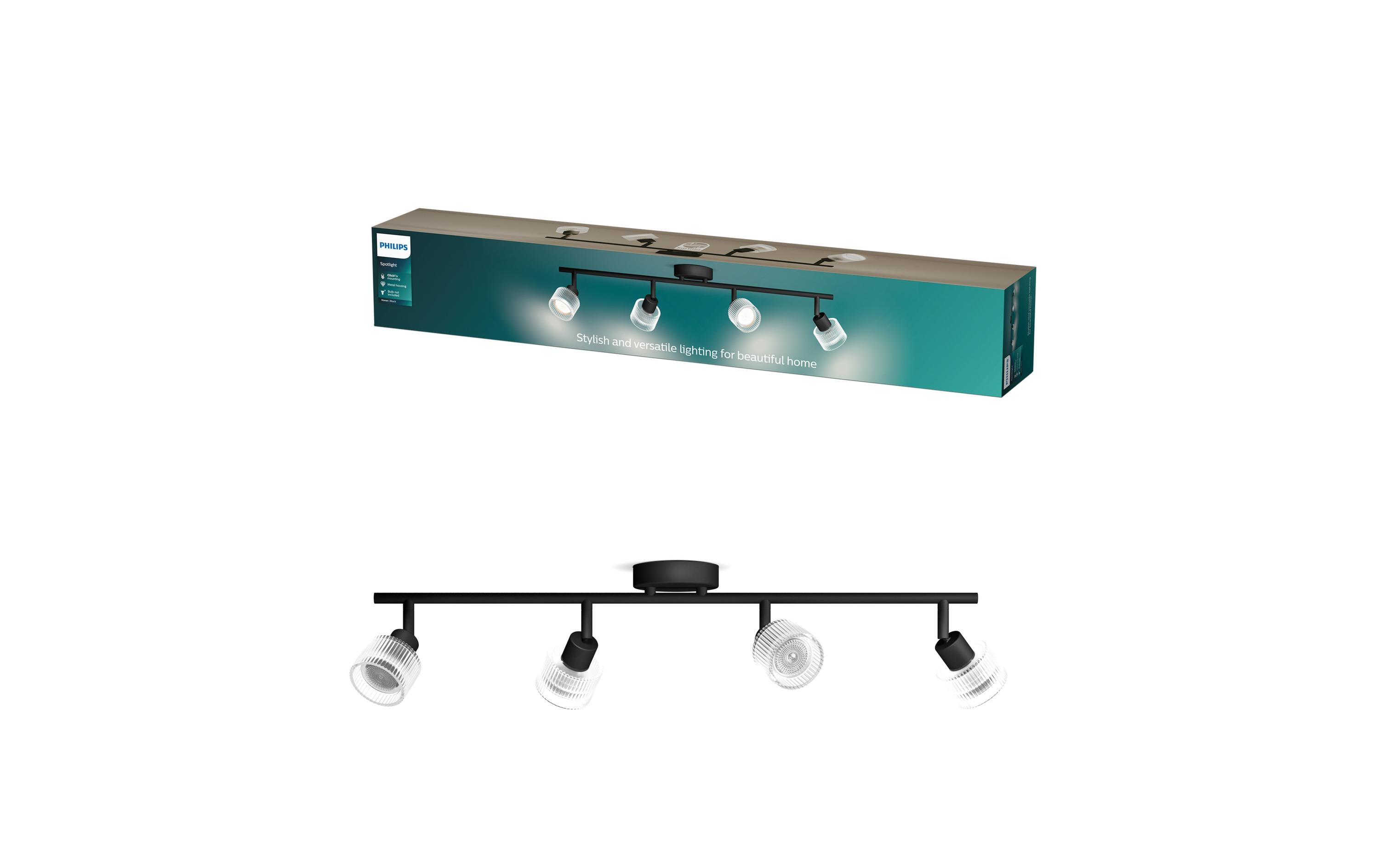 2162660 - Mediatech Philips Horen Aufbauspot 4x5W ohne Leuchtmittel GU10, schwarz kaufen Schweiz | Mediatech.ch