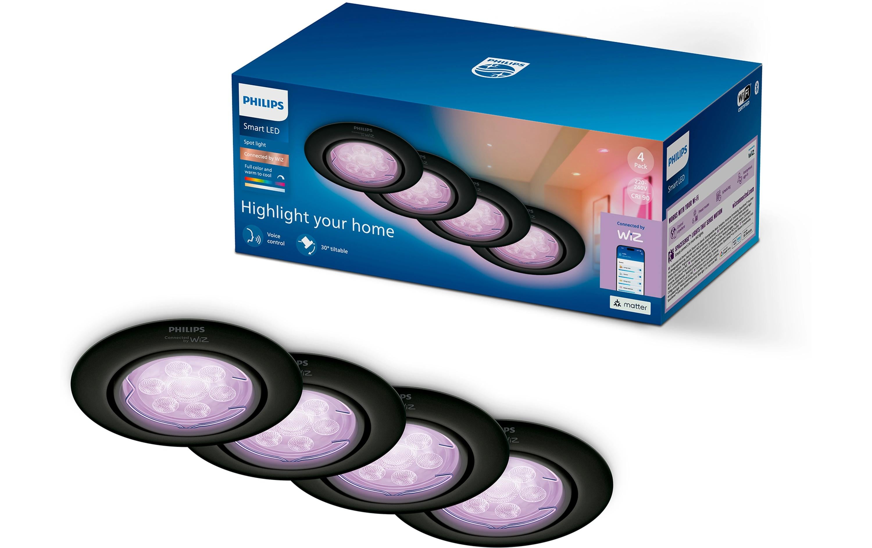 Philips PHI WFB GU10 Kits + GU10 RGB 4CT, schwarz kaufen Schweiz | Mediatech.ch