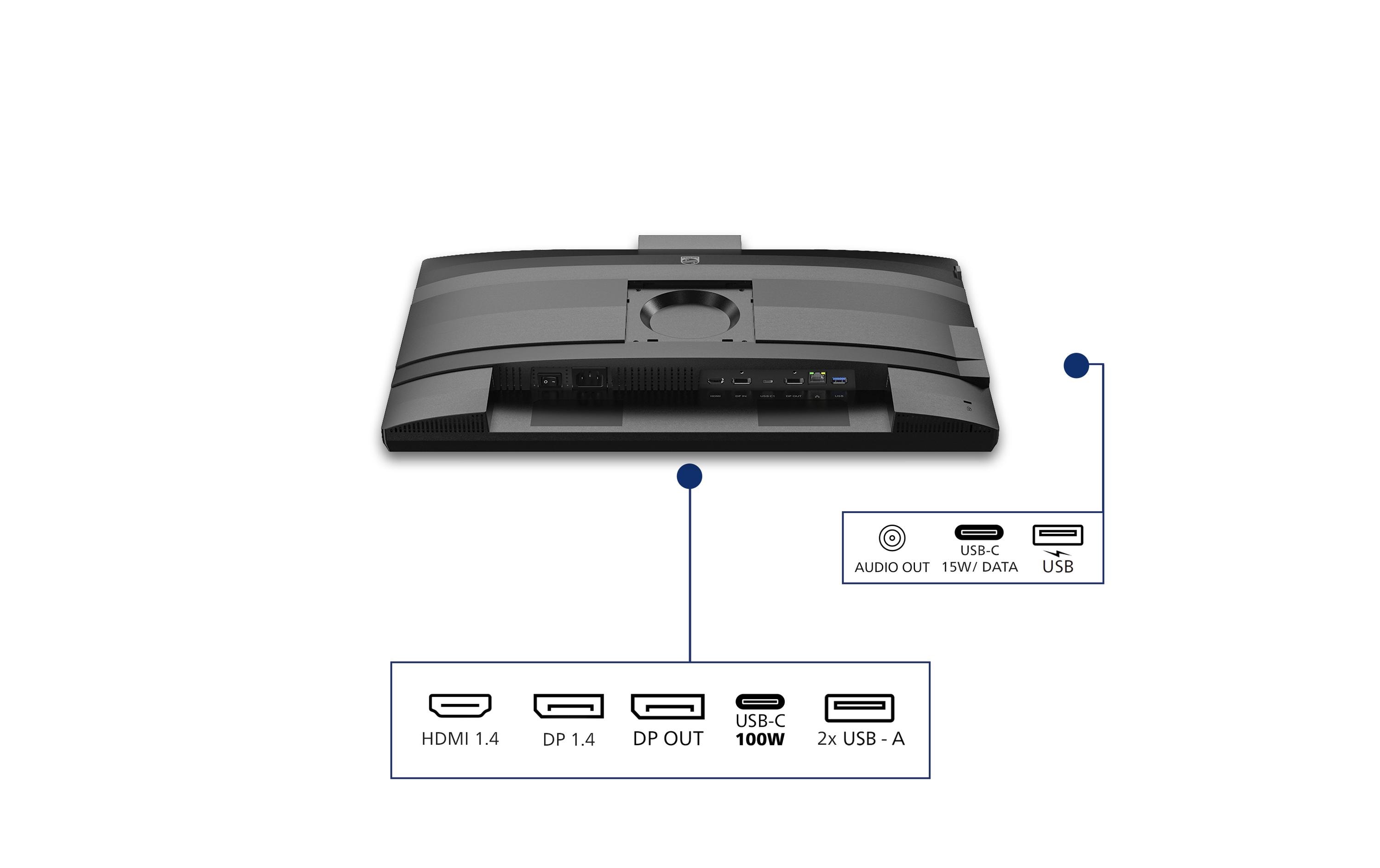 2164564_3 - Mediatech Philips 24 24B2U4301H/00, 1920x1200, 100Hz HV, HDMI, DP, USB Hub, RJ45, PD90W, WebCam