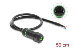 Delock Kabelverbinder RJ45 zu offen Cat6 M16.8 x 1.5 mm, schwarz, 50 cm kaufen Schweiz | Mediatech.ch