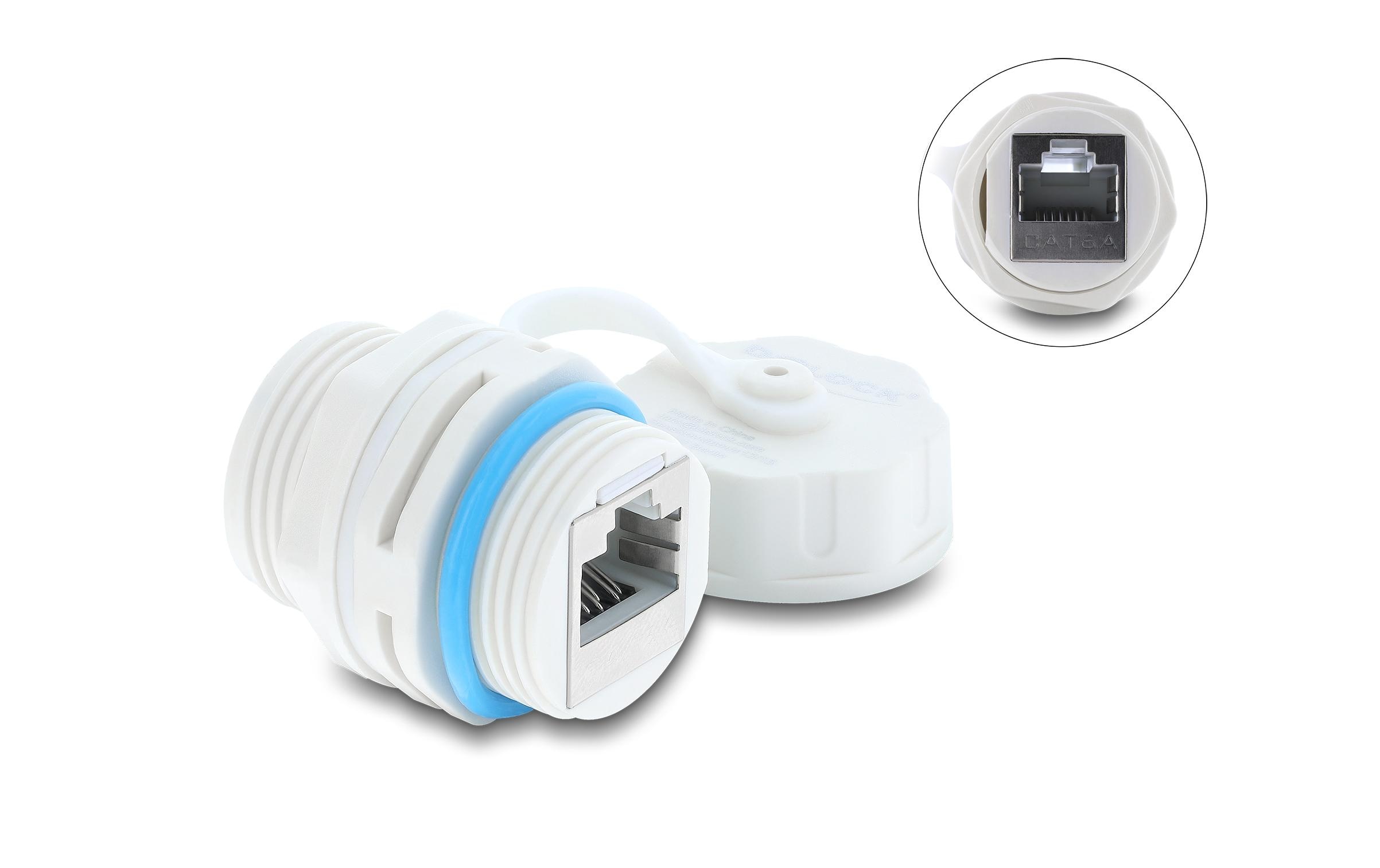 Delock Kabelverbinder RJ45 zu RJ45 Cat.6A M23.5 x 1.5 mm, grau, IP68 kaufen Schweiz | Mediatech.ch