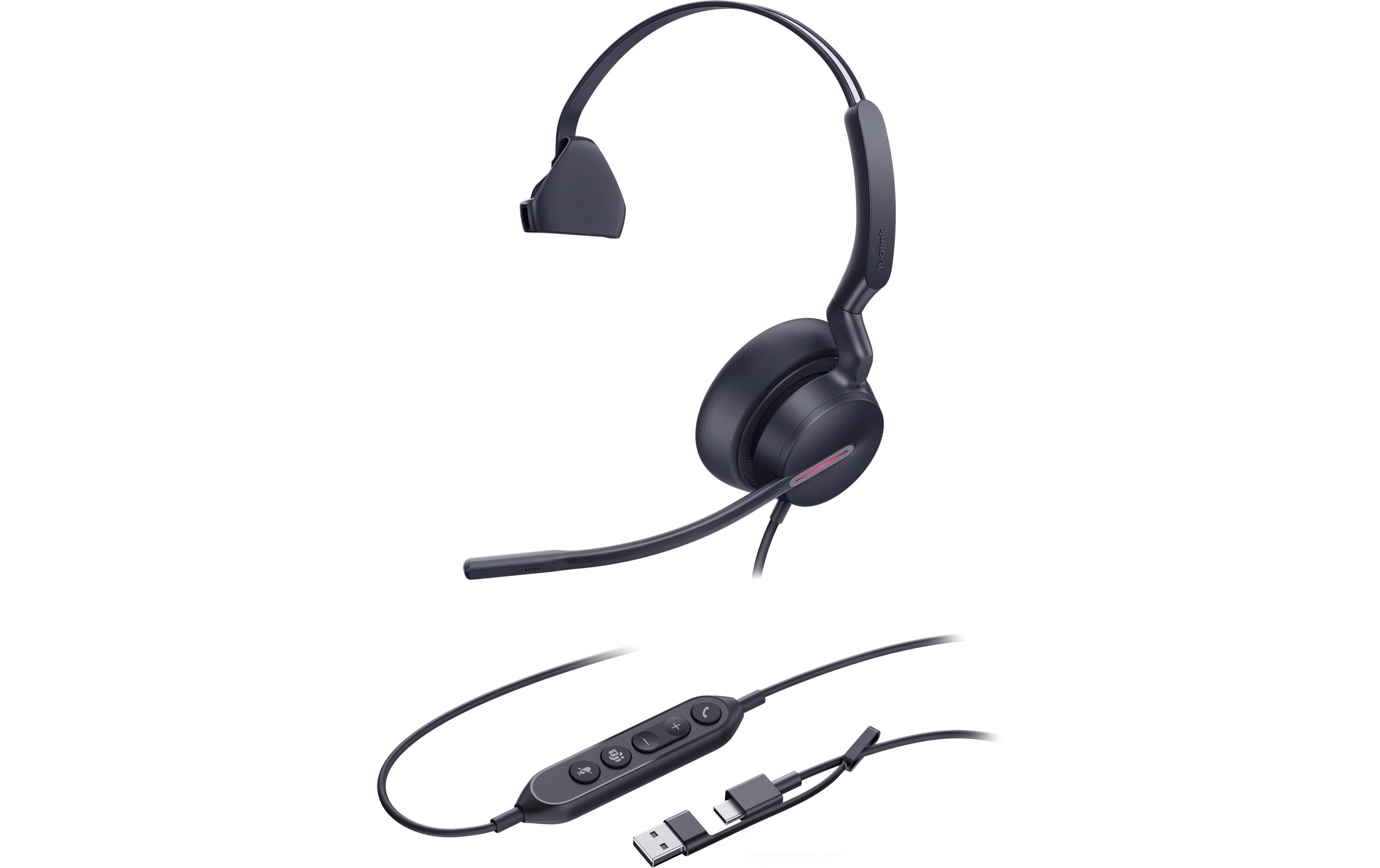 2165402 - Mediatech Yealink Headset UH46 Mono USB-C/A USB Wired Headset kaufen Schweiz | Mediatech.ch
