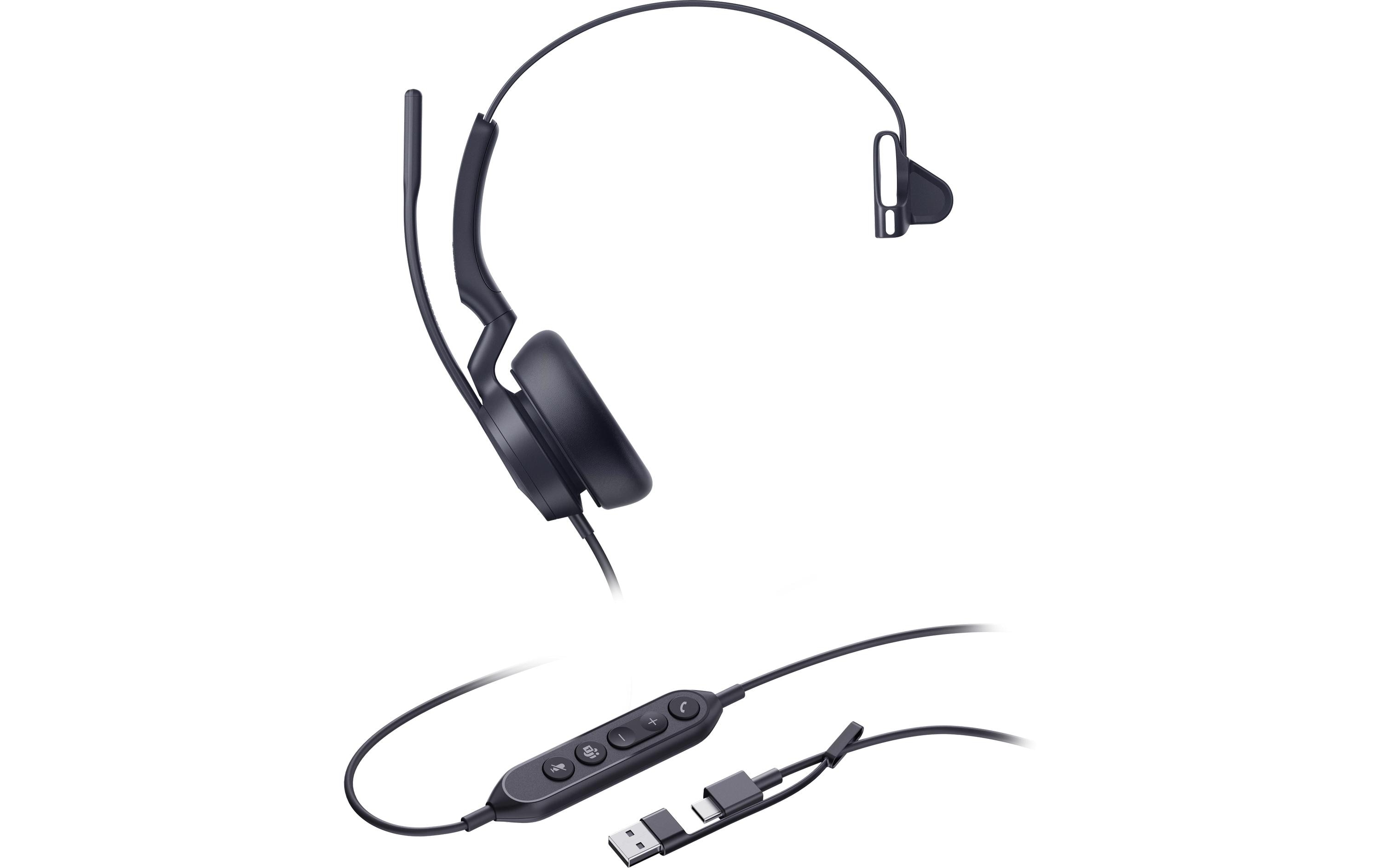 2165402_1 - Mediatech Yealink Headset UH46 Mono USB-C/A USB Wired Headset