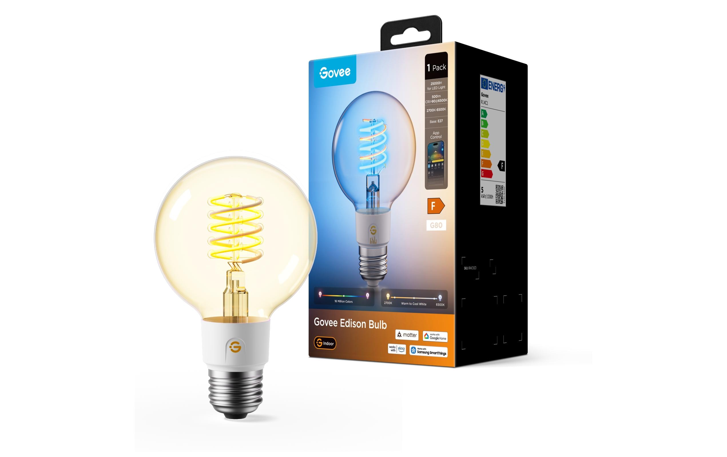 2165529 - Mediatech Govee G25 Smart Edison Bulb E27 2700K - 6500K | 500 Lumen kaufen Schweiz | Mediatech.ch