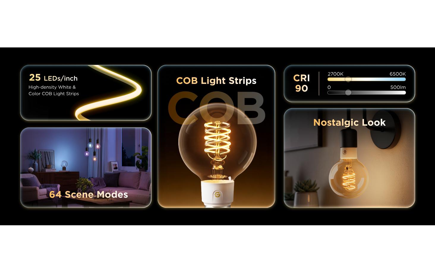 2165530_7 - Mediatech Govee G25 Smart Edison Bulb E27 (2er Pack) 2700K - 6500K | 500 Lumen