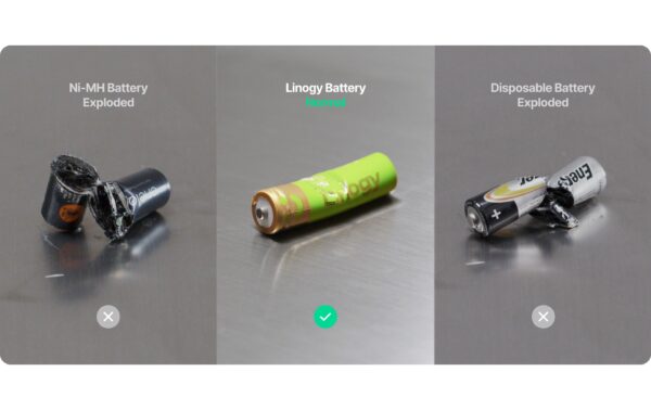 2166283_4 - Mediatech Linogy AAA Lithium Akkus 8 Stück Wiederaufladbare 1.5V AAA Akkus