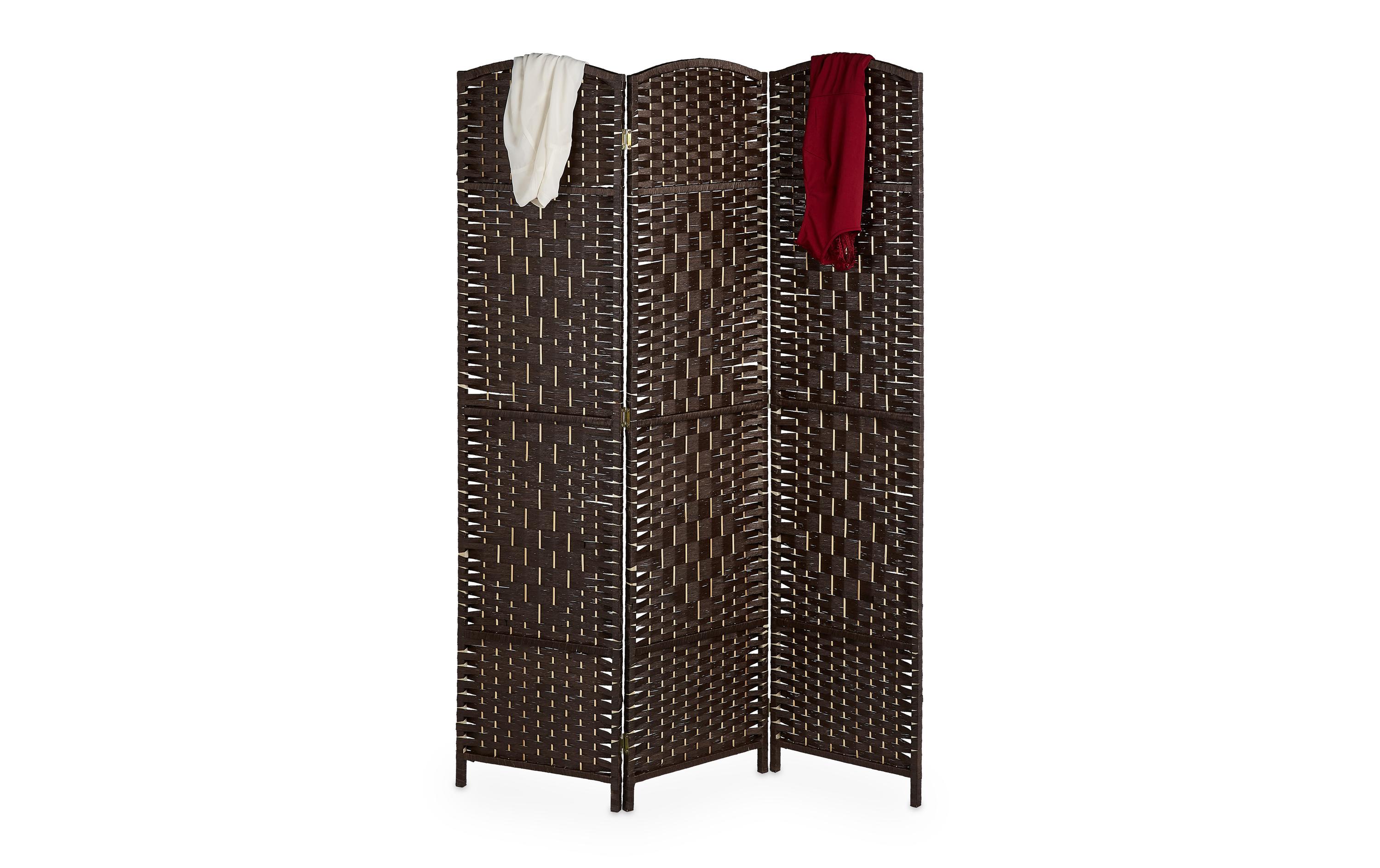 relaxdays Paravent Holz, 3-teilig, Dunkelbraun kaufen Schweiz | Mediatech.ch