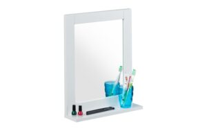 relaxdays Wandspiegel mit Ablage Weiss kaufen Schweiz | Mediatech.ch