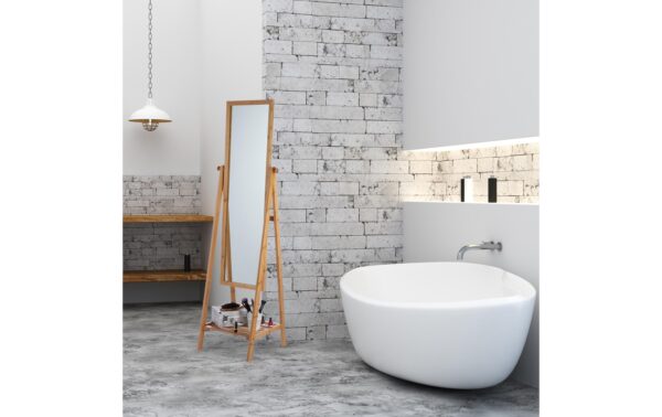 relaxdays Standspiegel Bambus