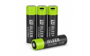 IILEER AA Lithium Akkus 1200mAh 4 Stück Wiederauflaudbar Akkubatterie 1.5V USB-C kaufen Schweiz | Mediatech.ch