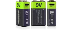 IILEER 9V Lithium Akkus 350mAh 2 Stück Wiederauflaudbar Akkubatterie 9V USB-C kaufen Schweiz | Mediatech.ch