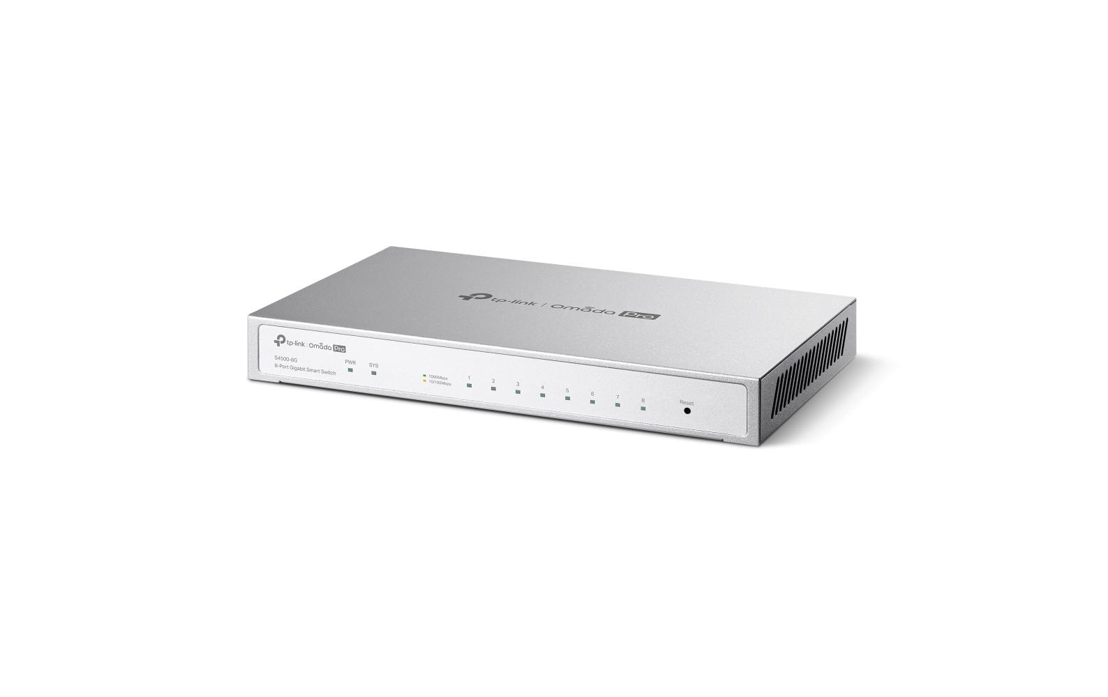 2175577_3 - Mediatech TP-Link S4500-8G: 8 Port Smart Switch 8x Gigabit RJ45 Ports