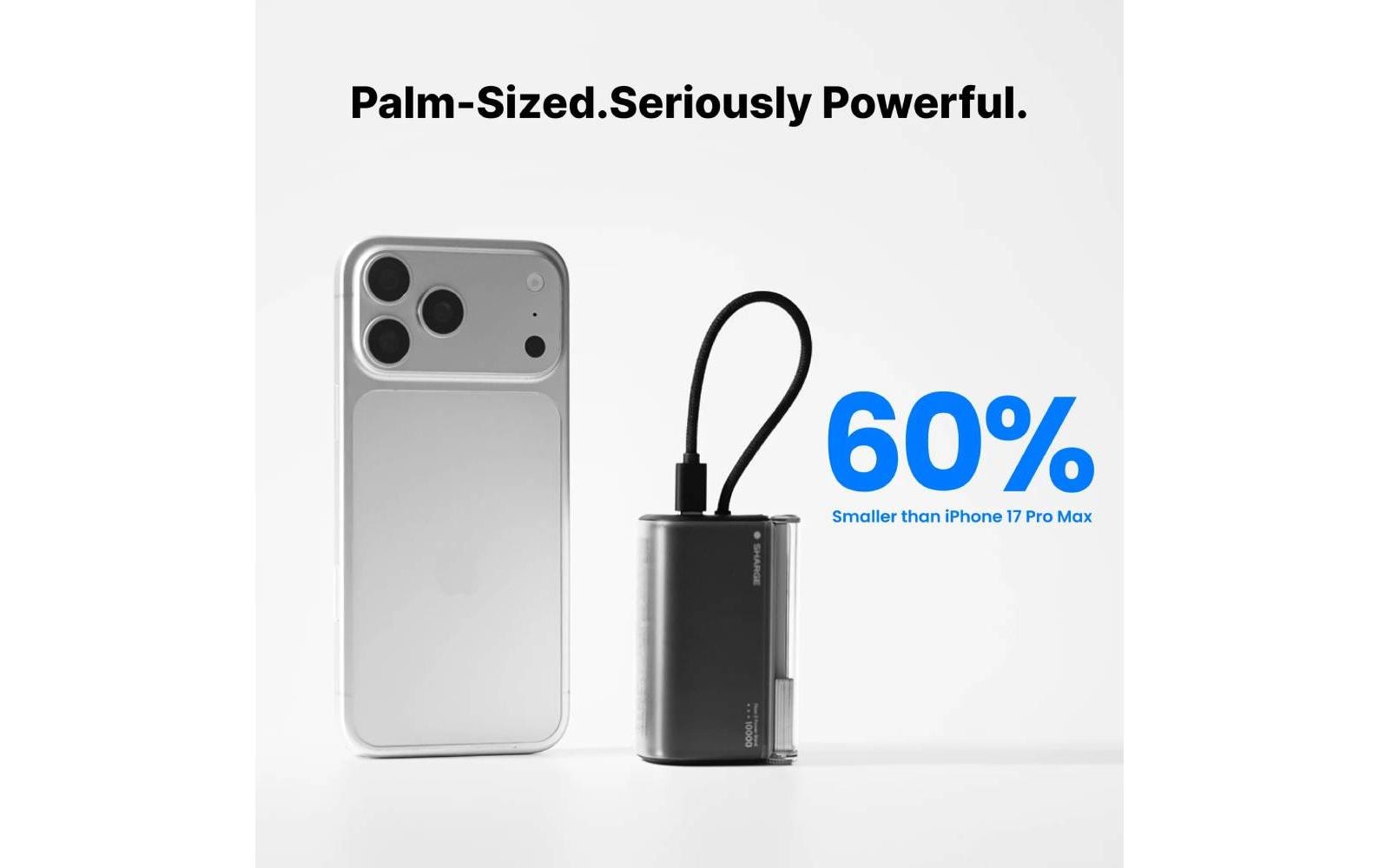 2185761_1 - Mediatech Sharge Flow 3 10000 mAh, 45 W, integriertes USB-C Kabel