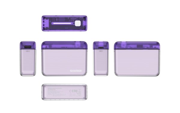 2185762_1 - Mediatech Sharge Flow PUR Violett 10000 mAh Kreditkartenformat
