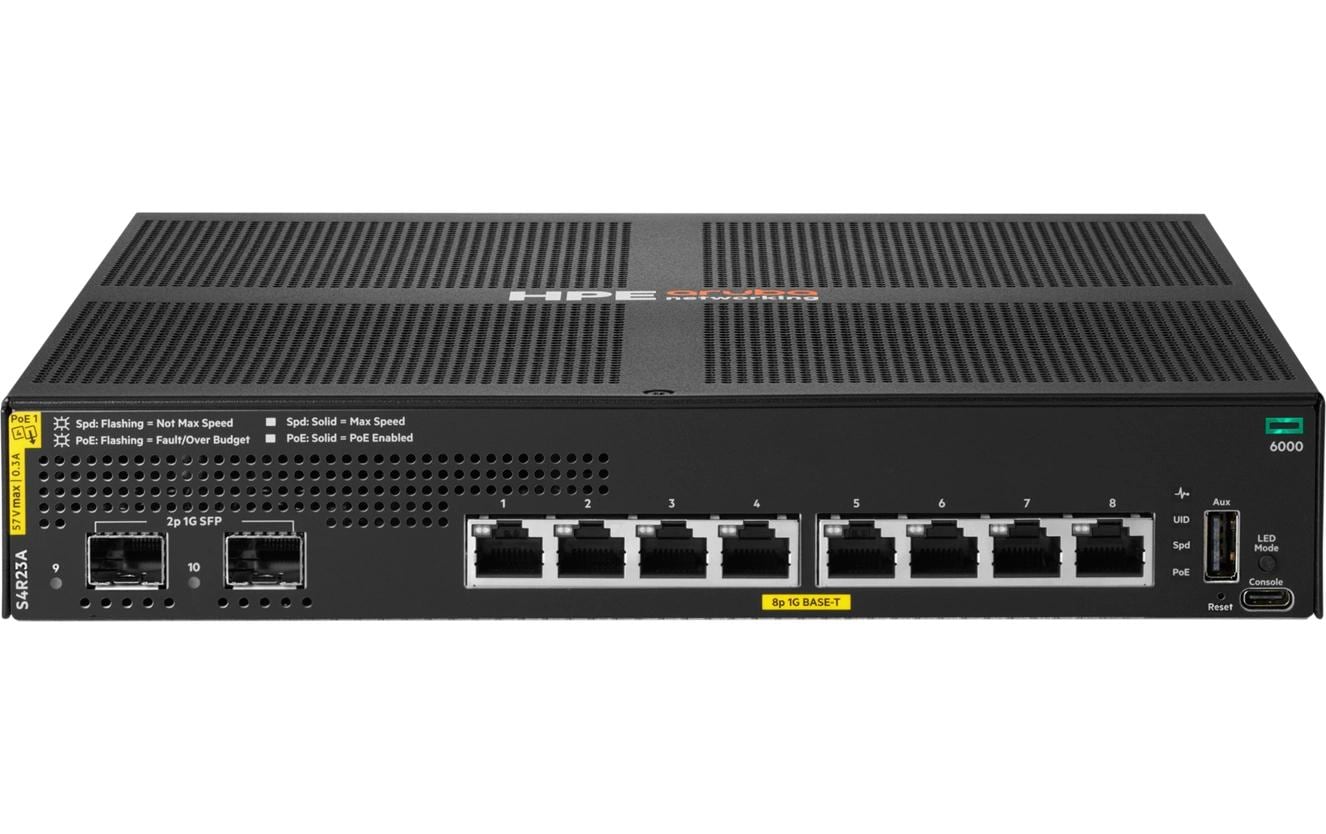 2187384 - Mediatech HPE Aruba Networking HPE Aruba S4R23A CX 6000 8P PoE 2x SFP, 67W kaufen | Mediatech.ch