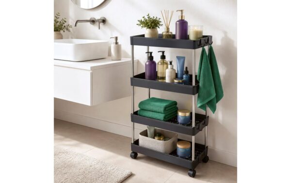 2188176_1 - Mediatech EASYmaxx Rollregal 85cm schwarz 4 Ebenen