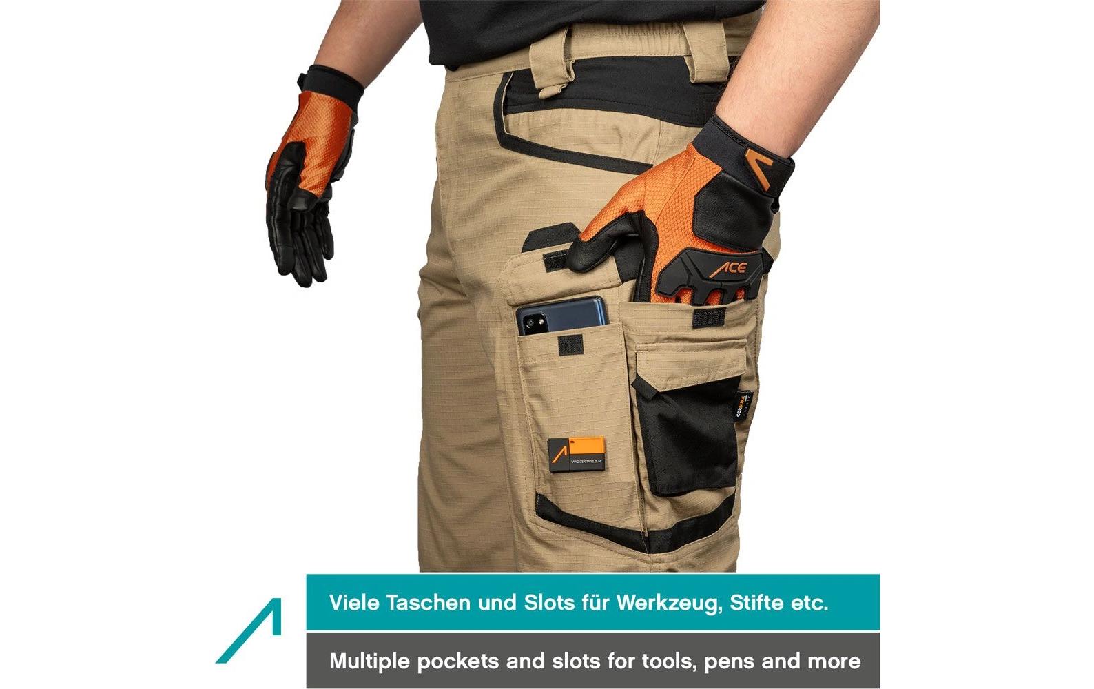 2188282_1 - Mediatech ACE Constructor Herren-Arbeitshose lang lang - Beige - 44