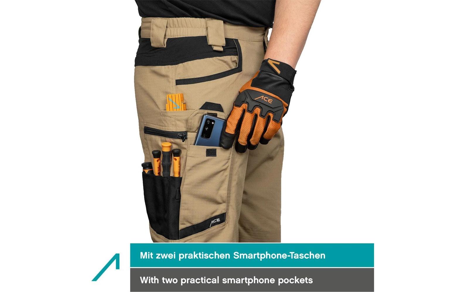 2188285_1 - Mediatech ACE Constructor Herren-Arbeitshose lang lang - Beige - 46
