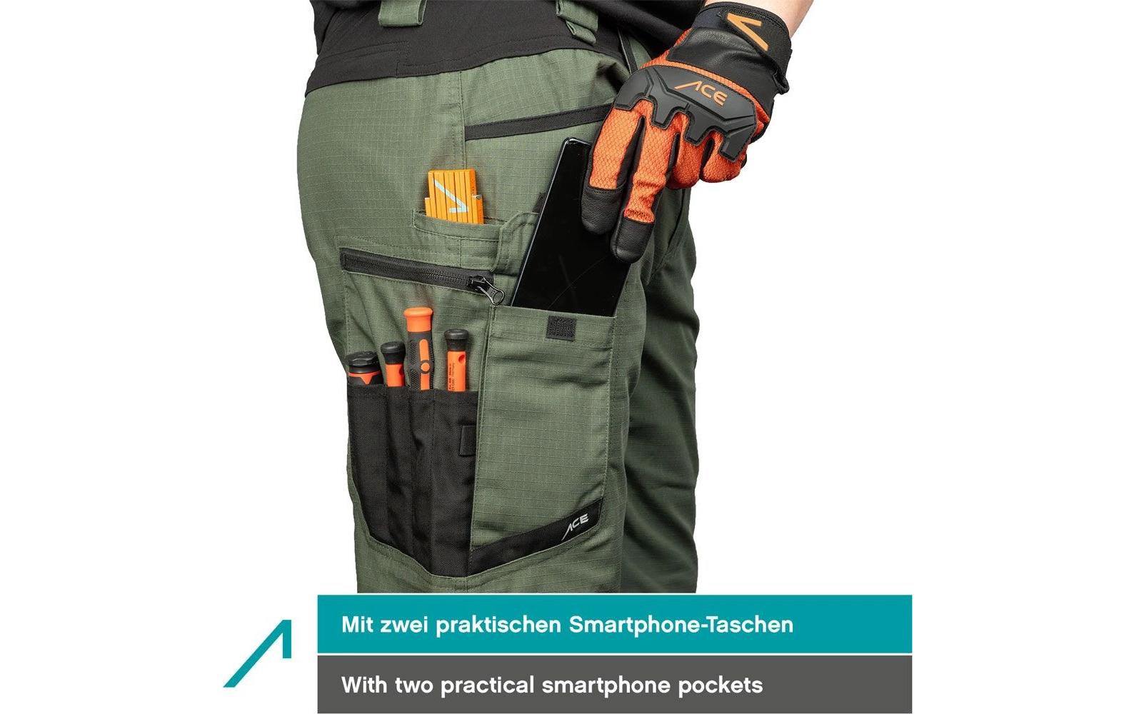 2188313_1 - Mediatech ACE Constructor Herren-Arbeitshose lang lang - Oliv - 50