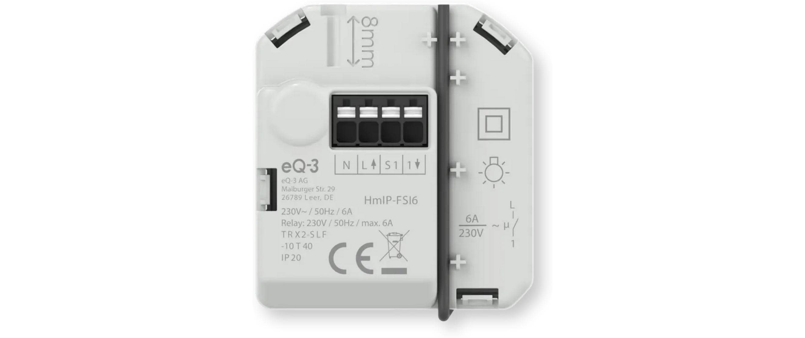 2188760_1 - Mediatech Homematic IP Schaltaktor mit Tastereingang 6 A-Unterputz HmIP-FSI6