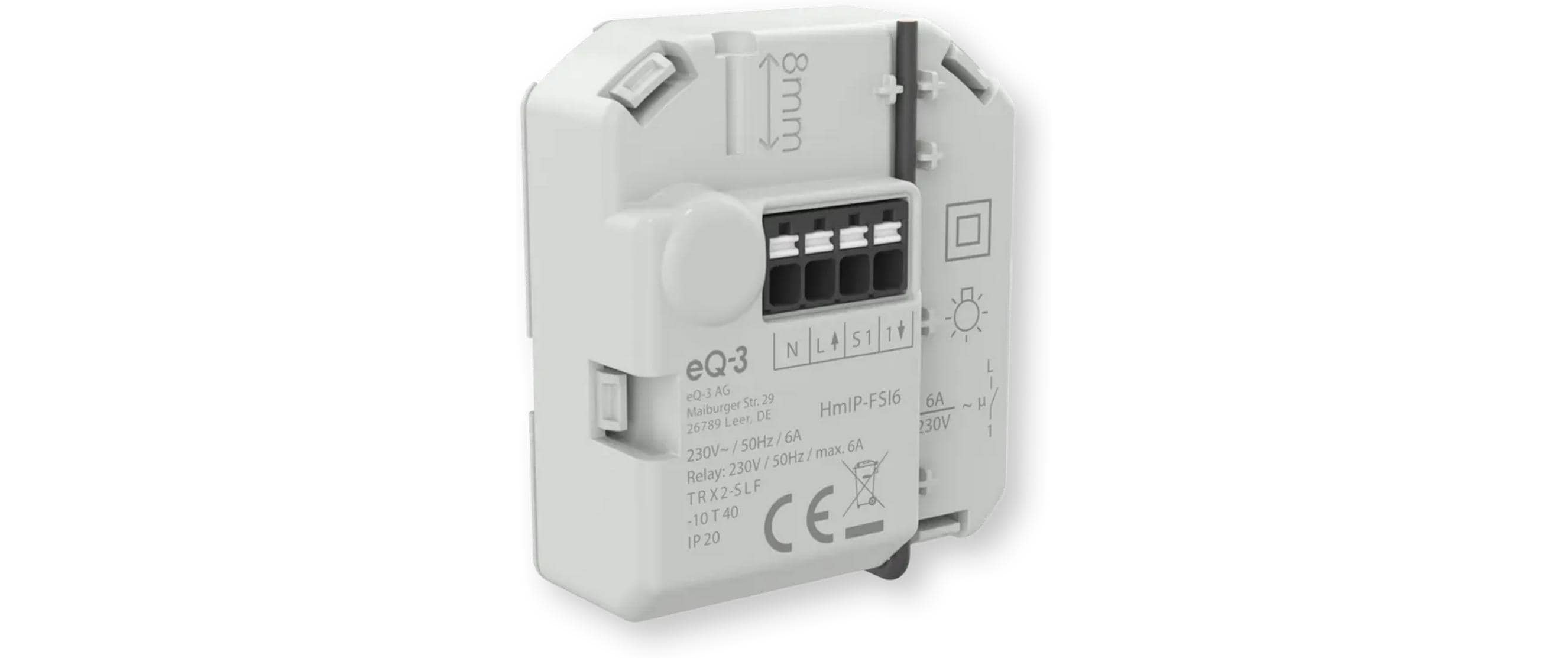 2188760_4 - Mediatech Homematic IP Schaltaktor mit Tastereingang 6 A-Unterputz HmIP-FSI6