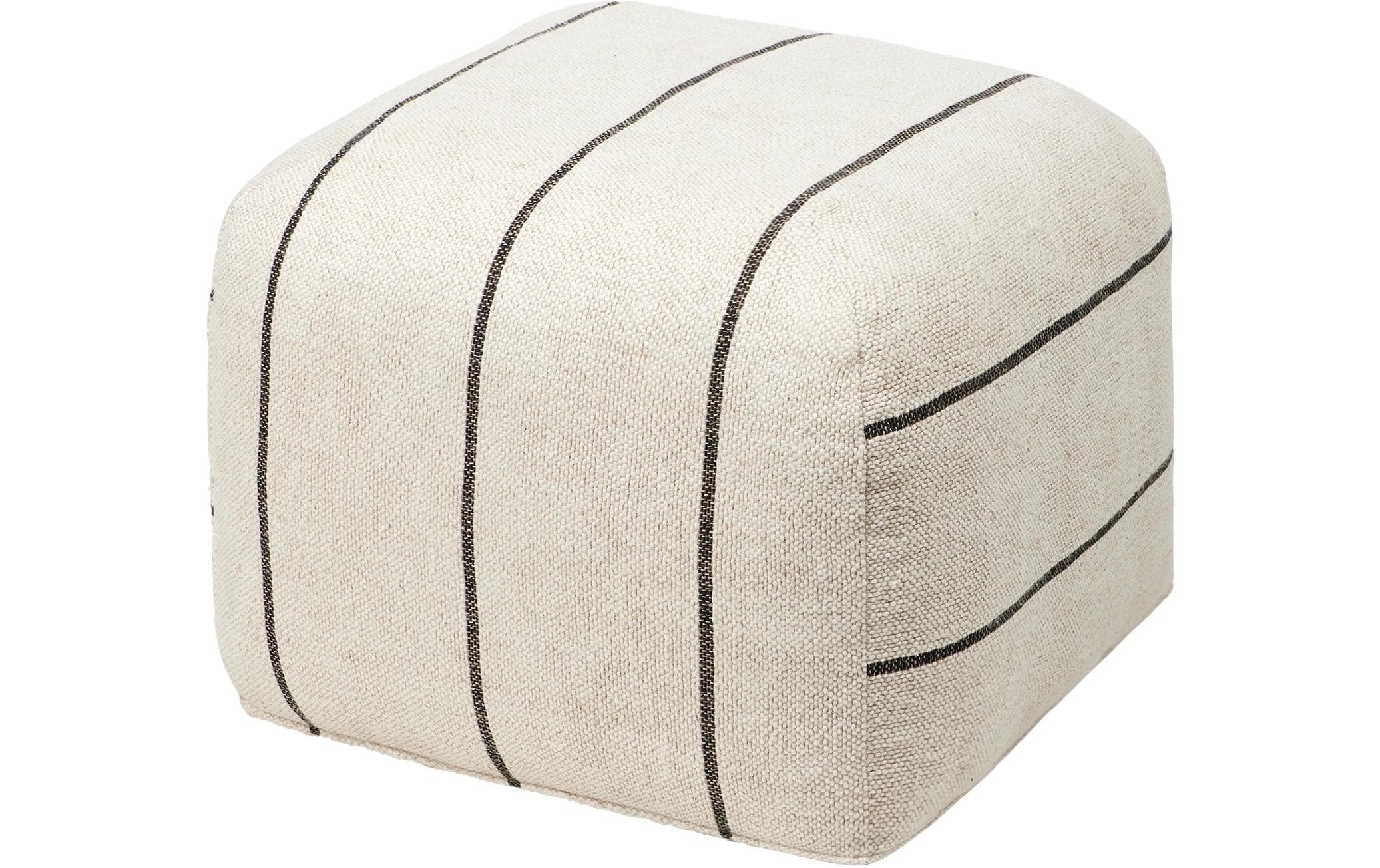 2189705 - Mediatech Broste Copenhagen BC Sigrid Pouf Light Beige/Black, 75% Baumwolle/25% Leinen kaufen | Mediatech.ch