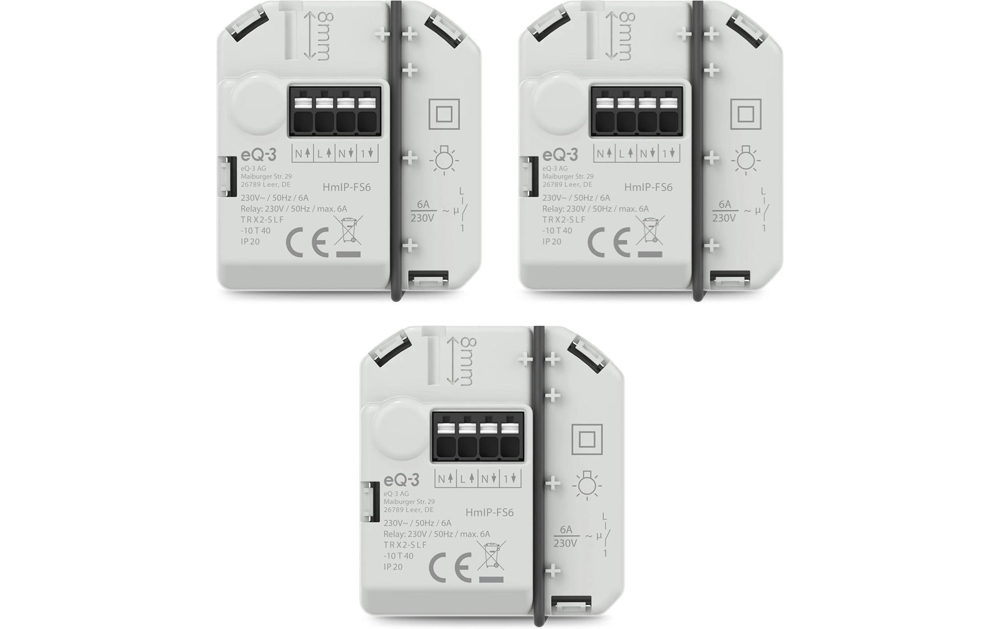 2191351 - Mediatech 3x Homematic IP Schaltaktor (6 A) Kit Unterputz HmIP-FS6 kaufen Schweiz | Mediatech.ch