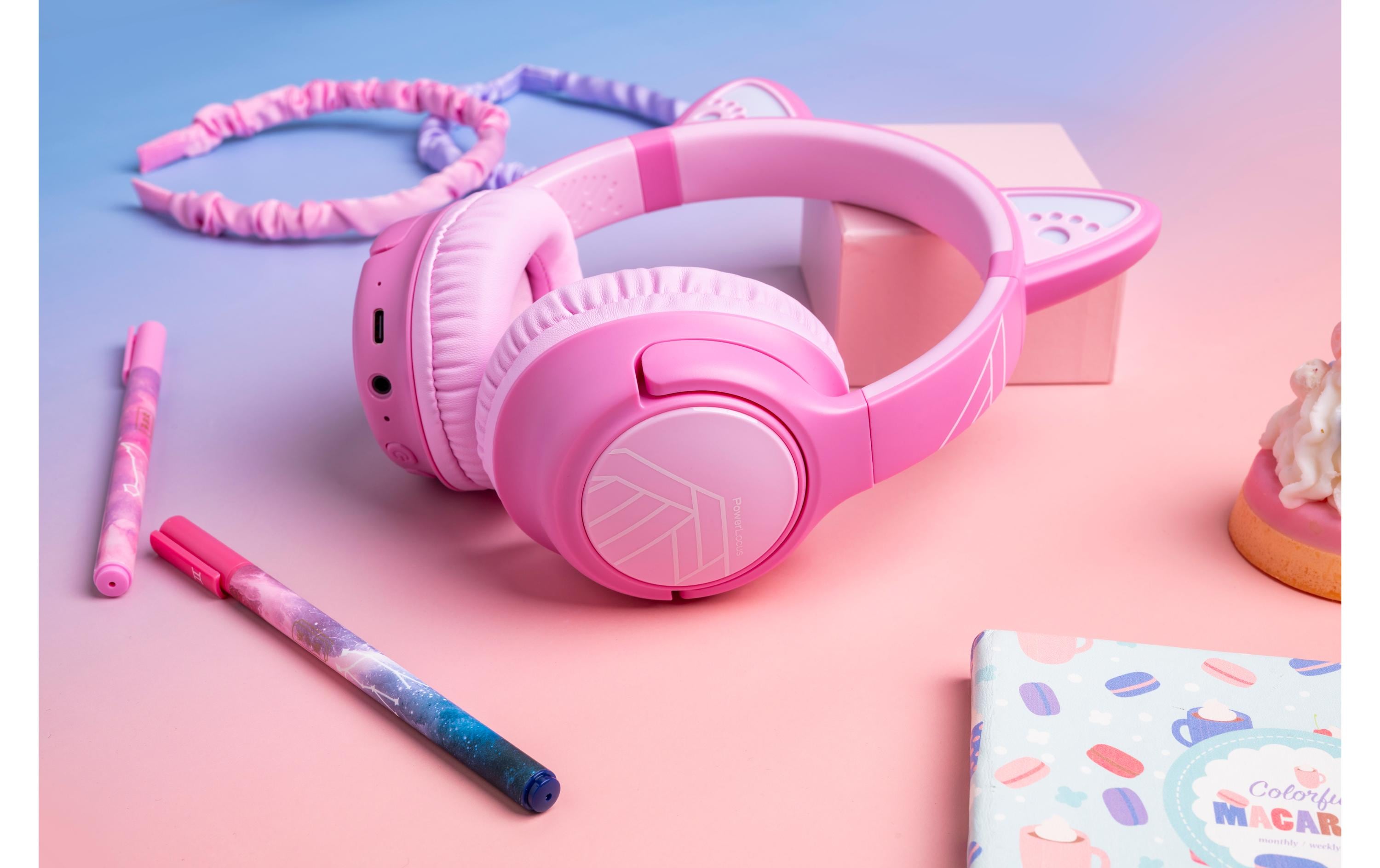 2192213_1 - Mediatech PowerLocus Bobo Kabellos, Over-Ear, für Kinder, Rosa