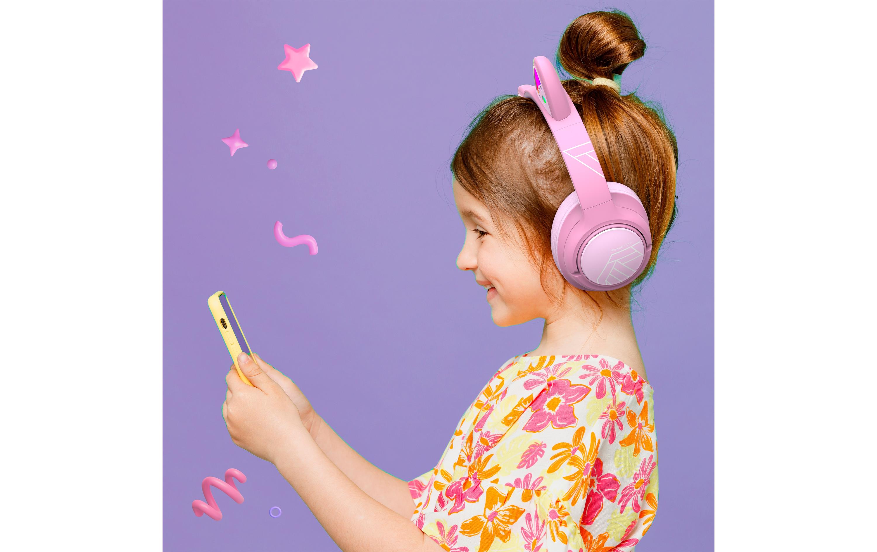 2192213_7 - Mediatech PowerLocus Bobo Kabellos, Over-Ear, für Kinder, Rosa